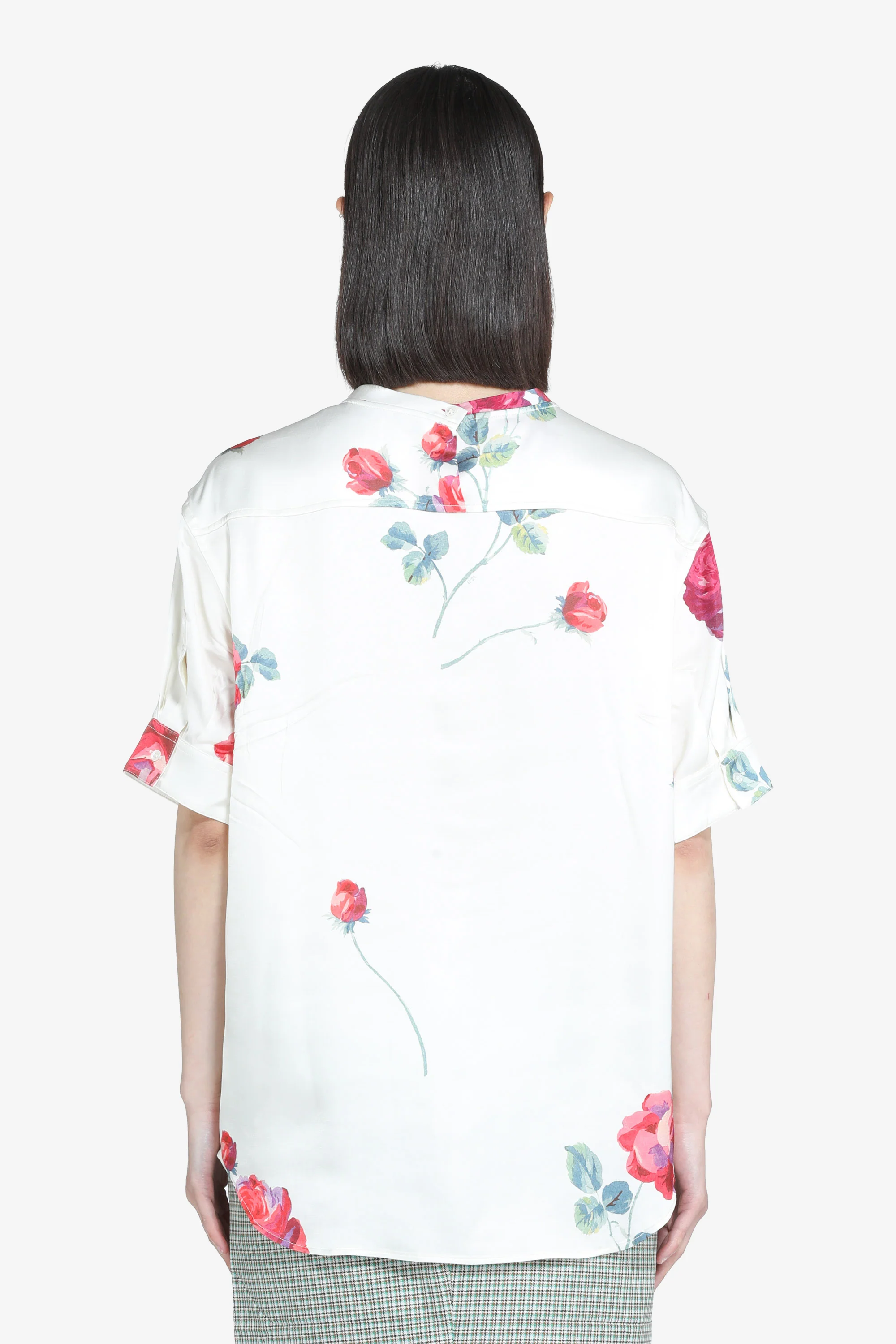 Blusa maniche corte con stampa a fiori - Image 3