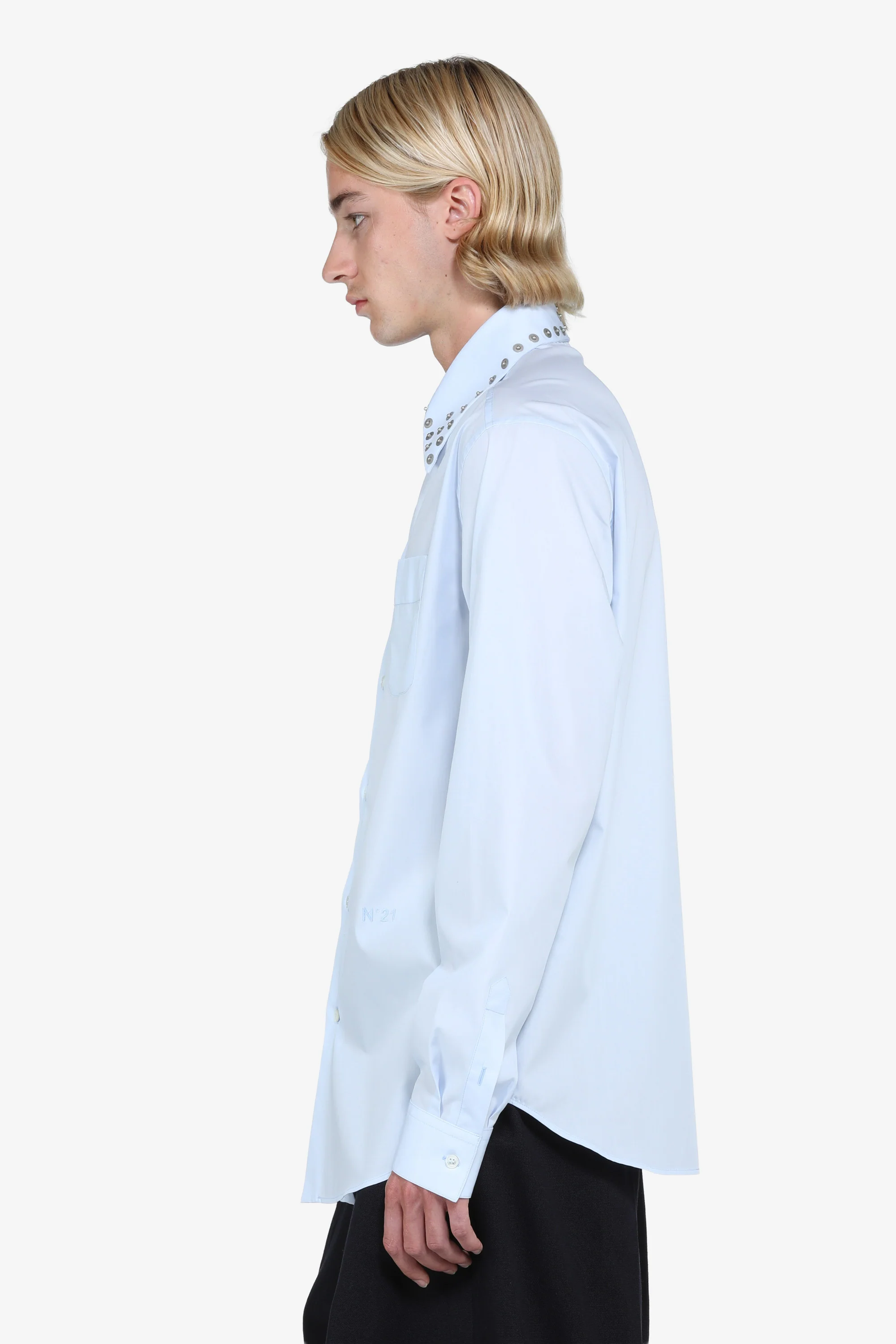 Camicia con borchie sul colletto - Image 4