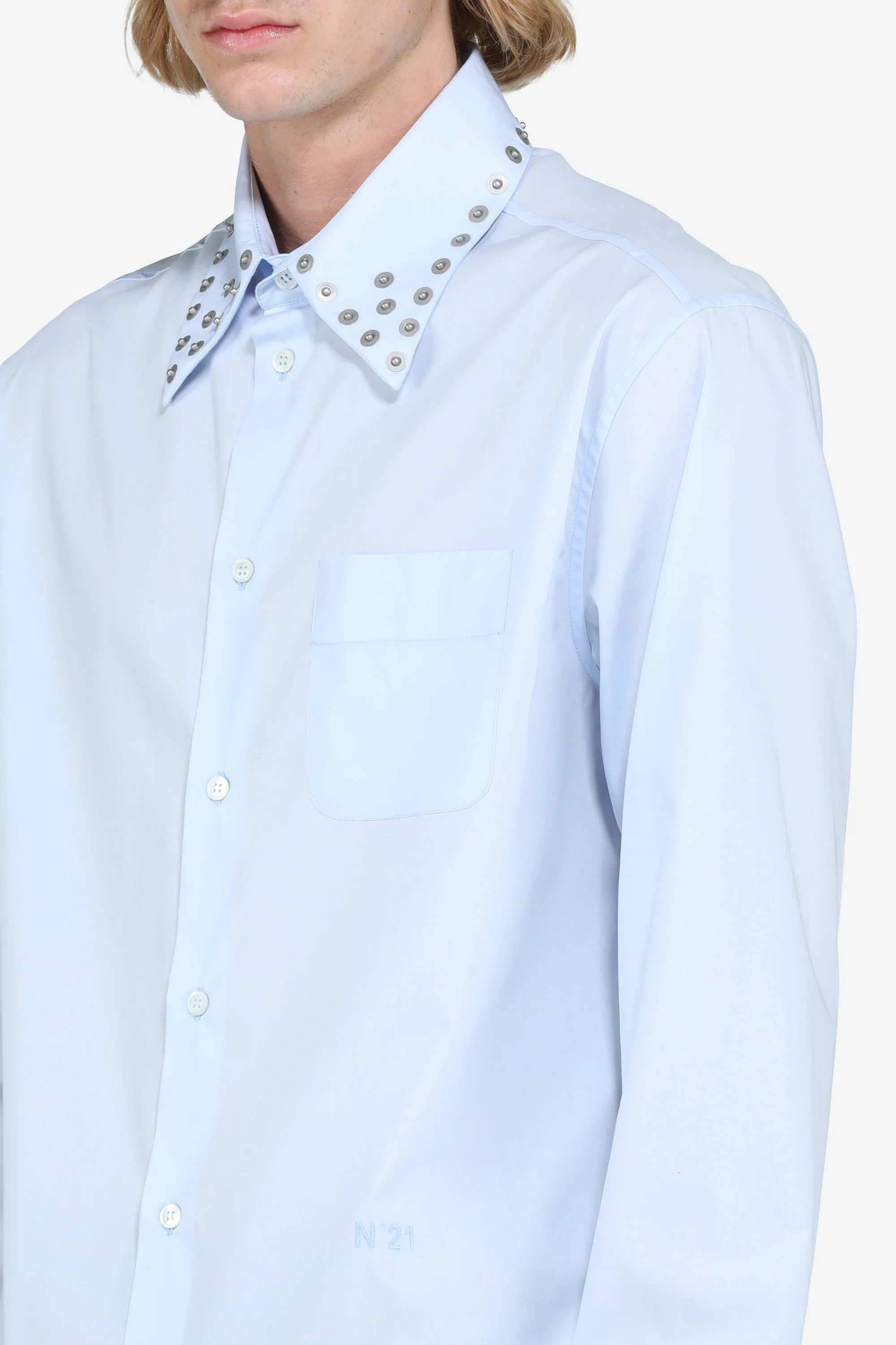 Camicia con borchie sul colletto - Image 5