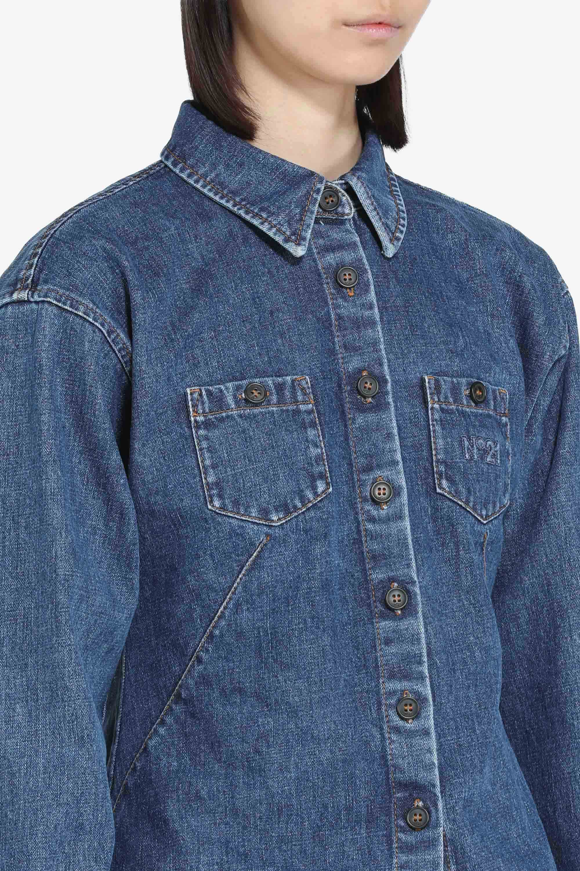 Camicia in denim con taschine - Image 5