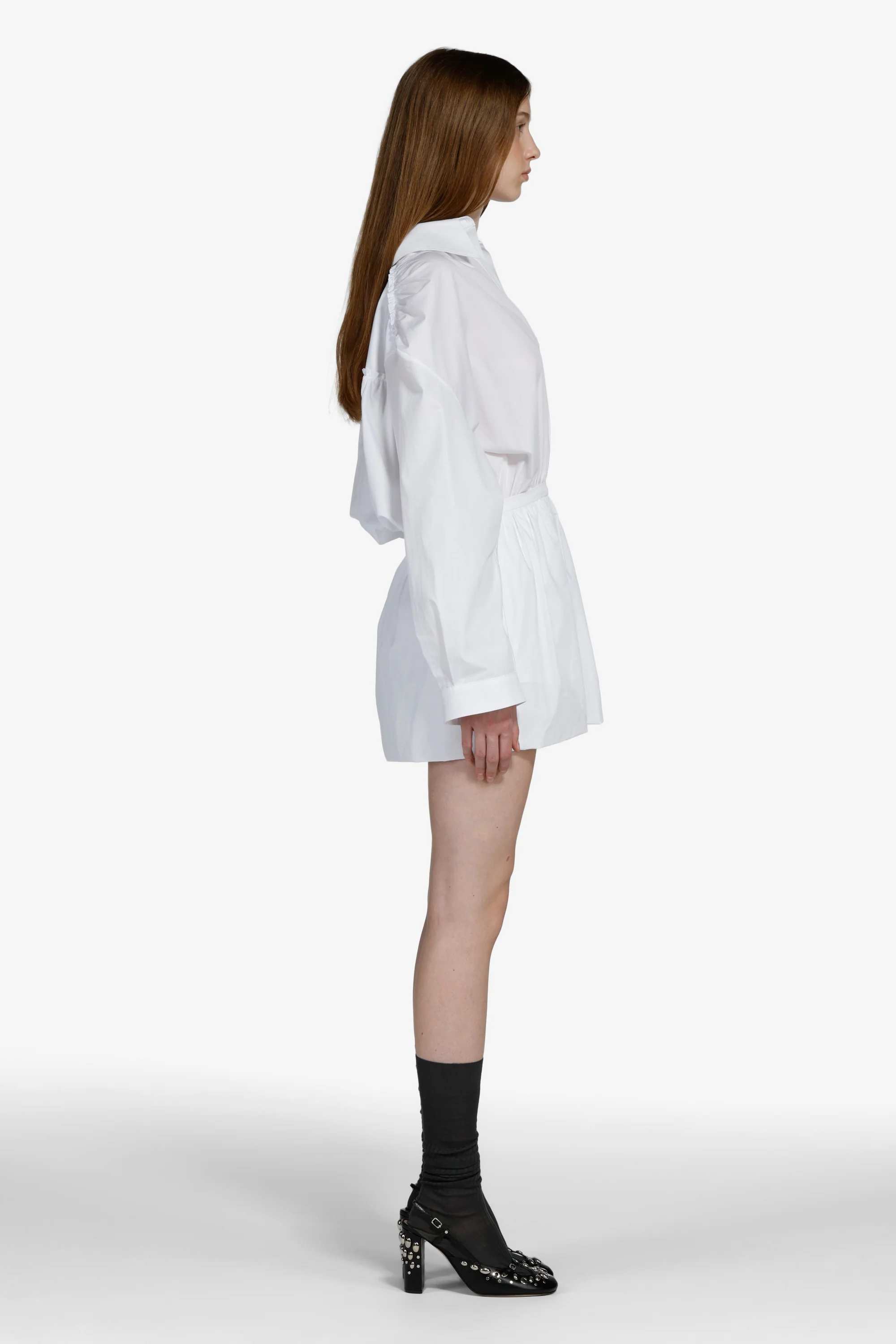 Camicia vestito con elastico in vita - Image 3