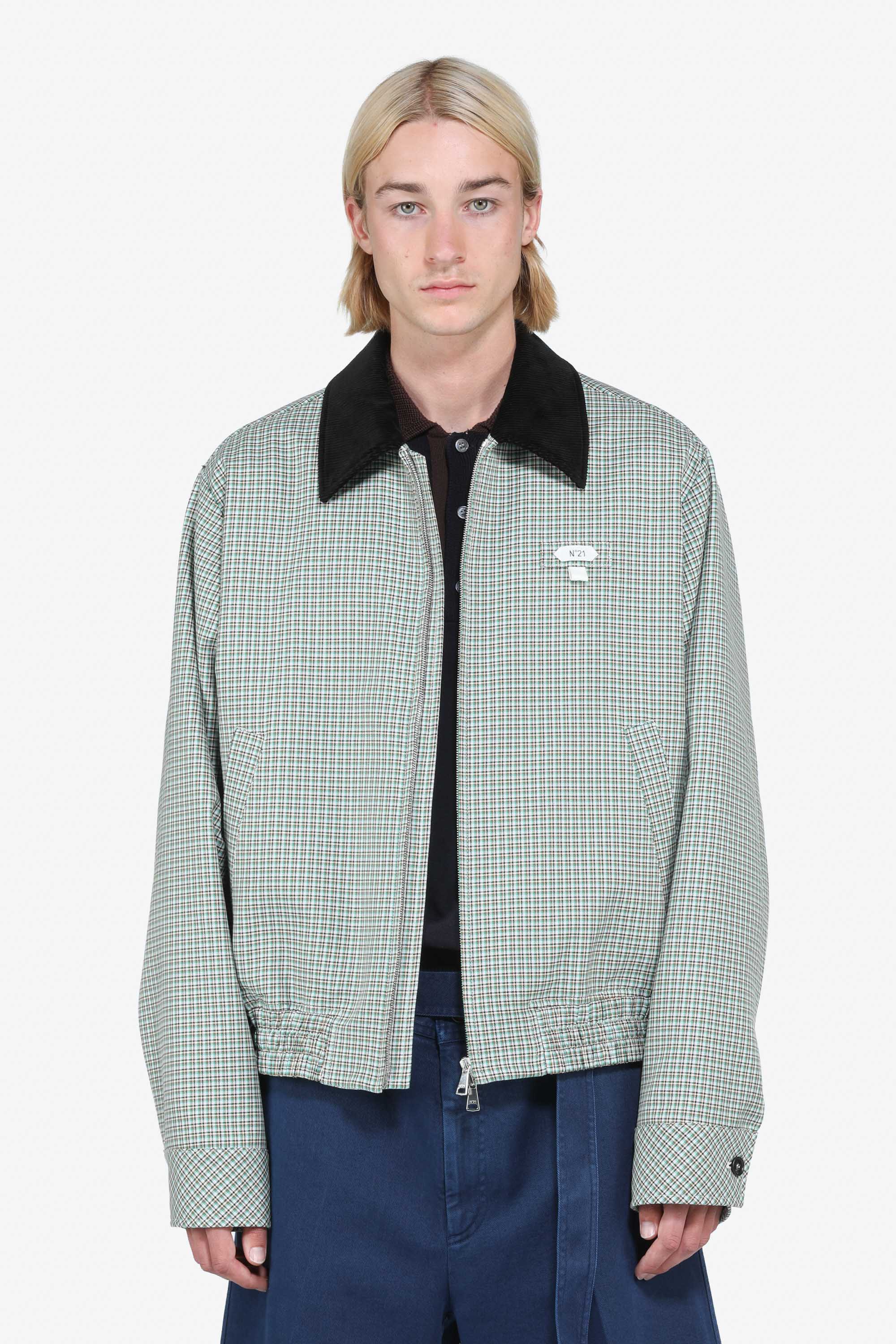 Giacca con zip a quadretti - Image 4