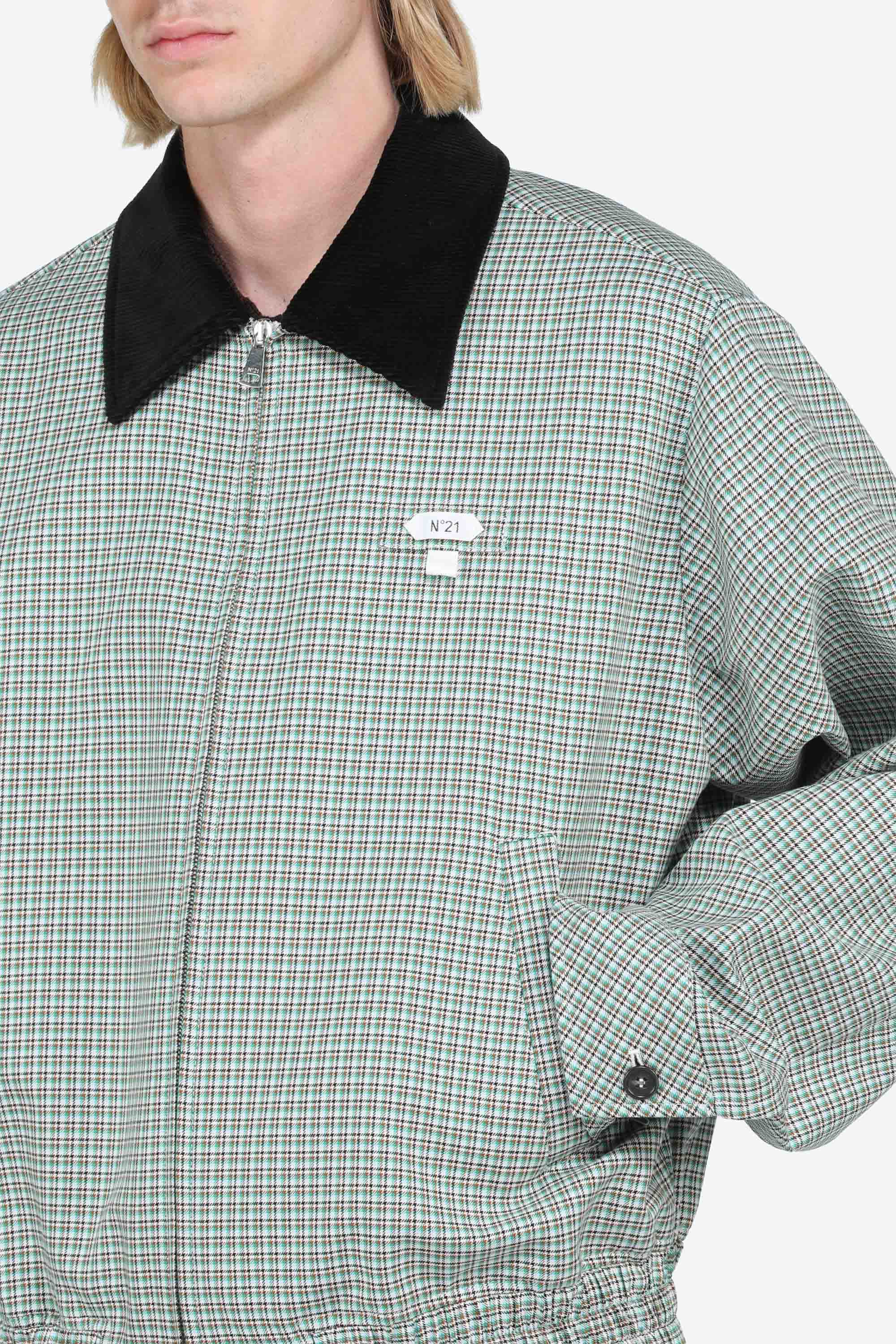 Giacca con zip a quadretti - Image 5