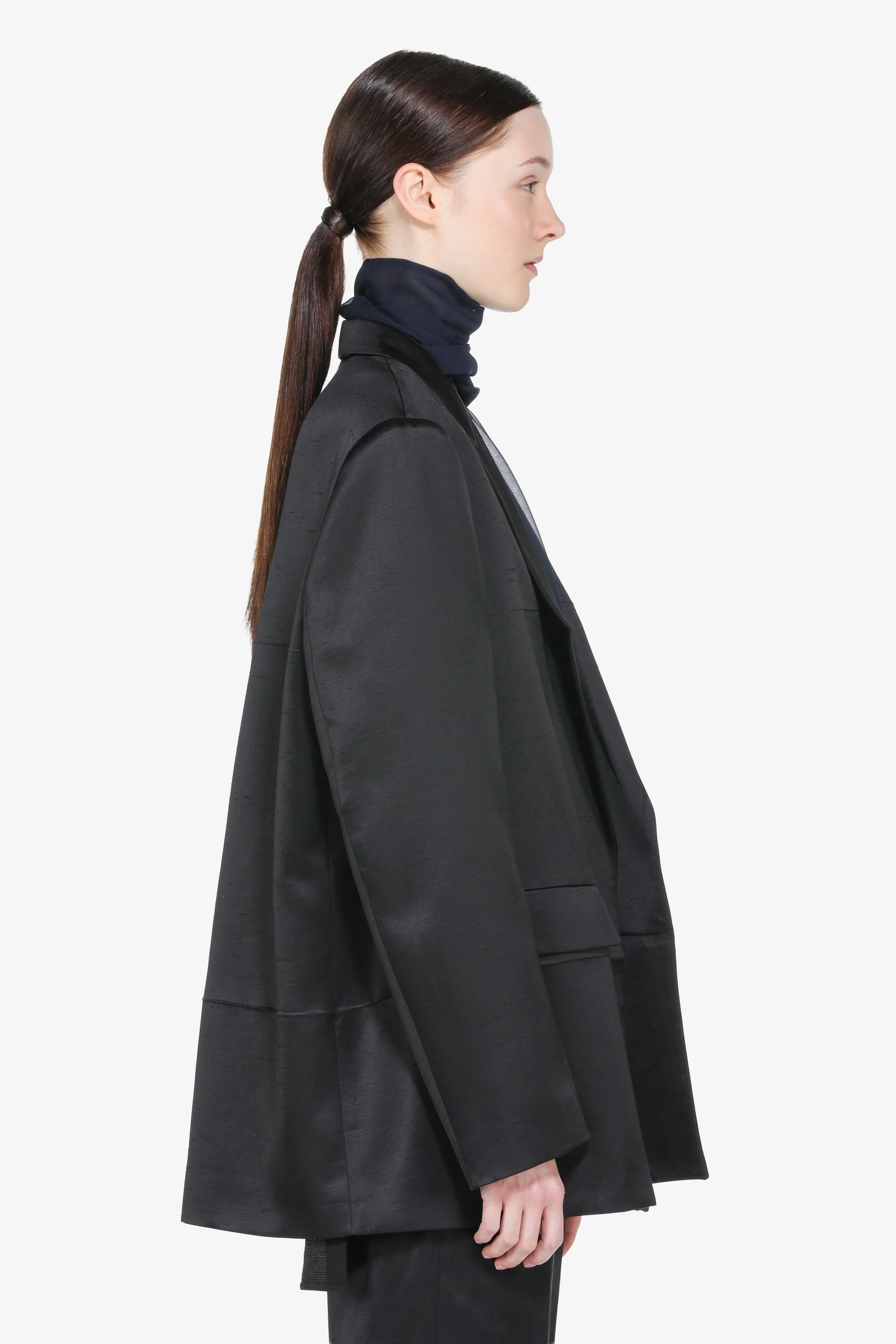Giacca maschile monopetto in shantung - Image 3