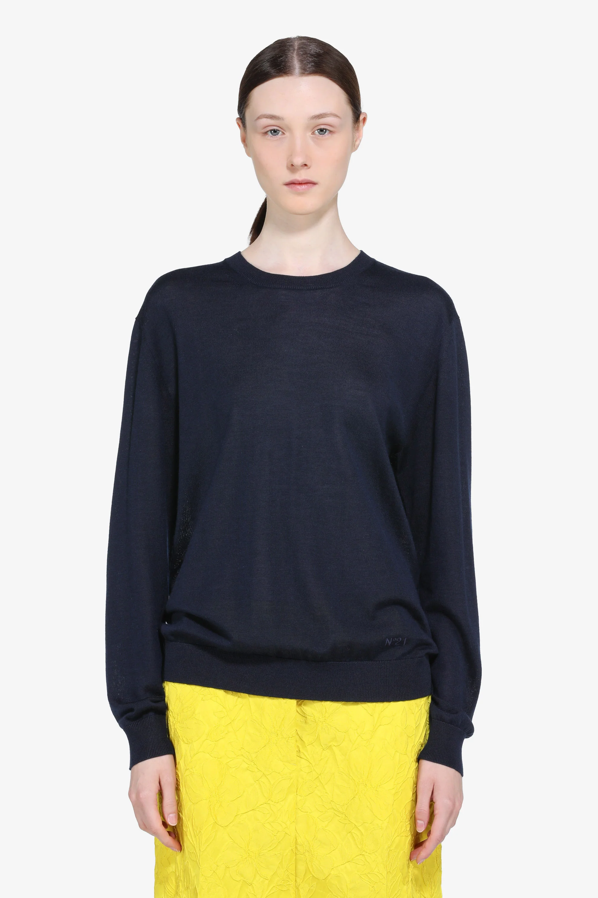Maglia girocollo maniche lunghe