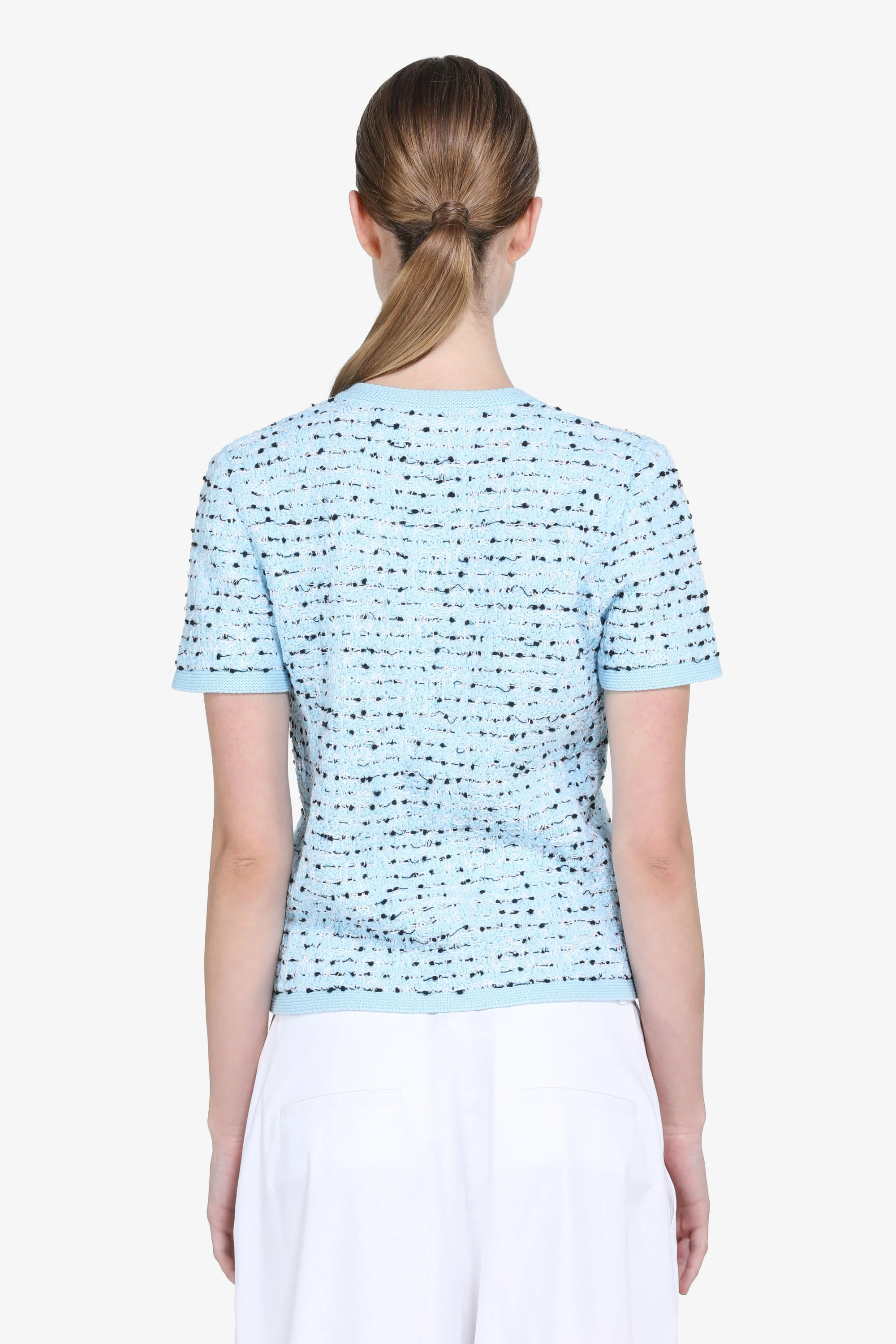 Maglia maniche corte con bottoni perla - Image 3
