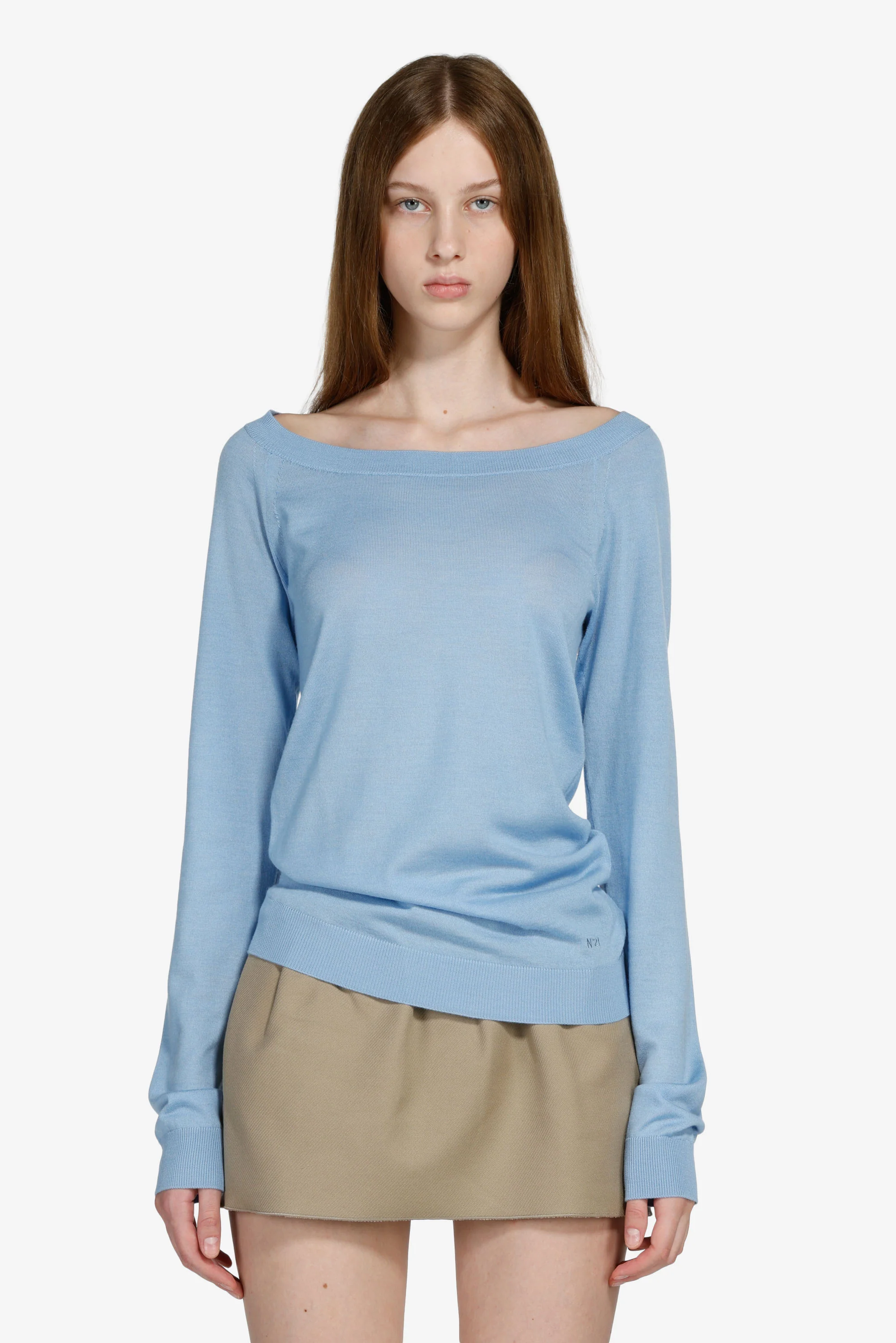 Maglia scollo a barchetta