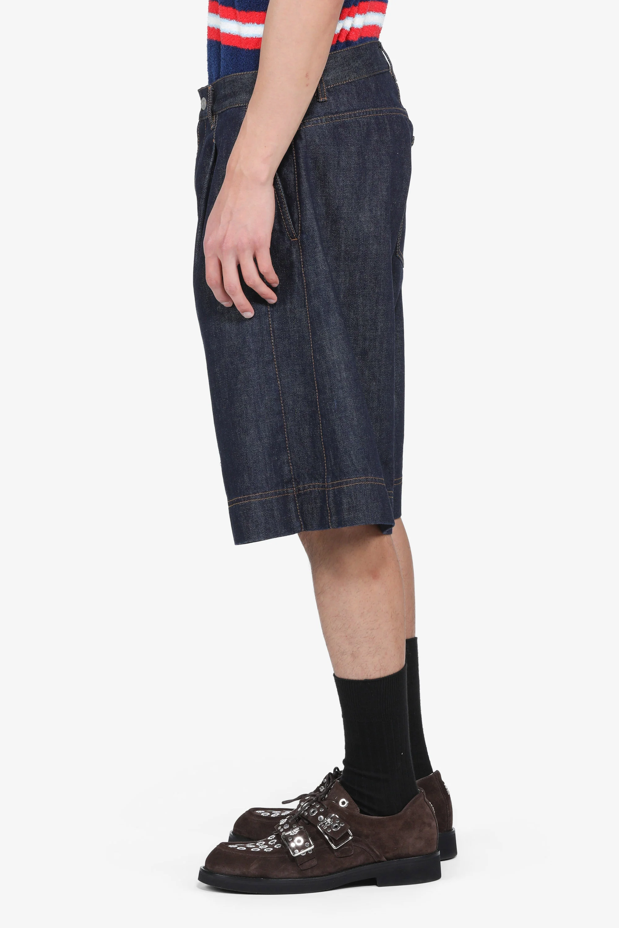 Pantalone bermuda in denim - Image 4
