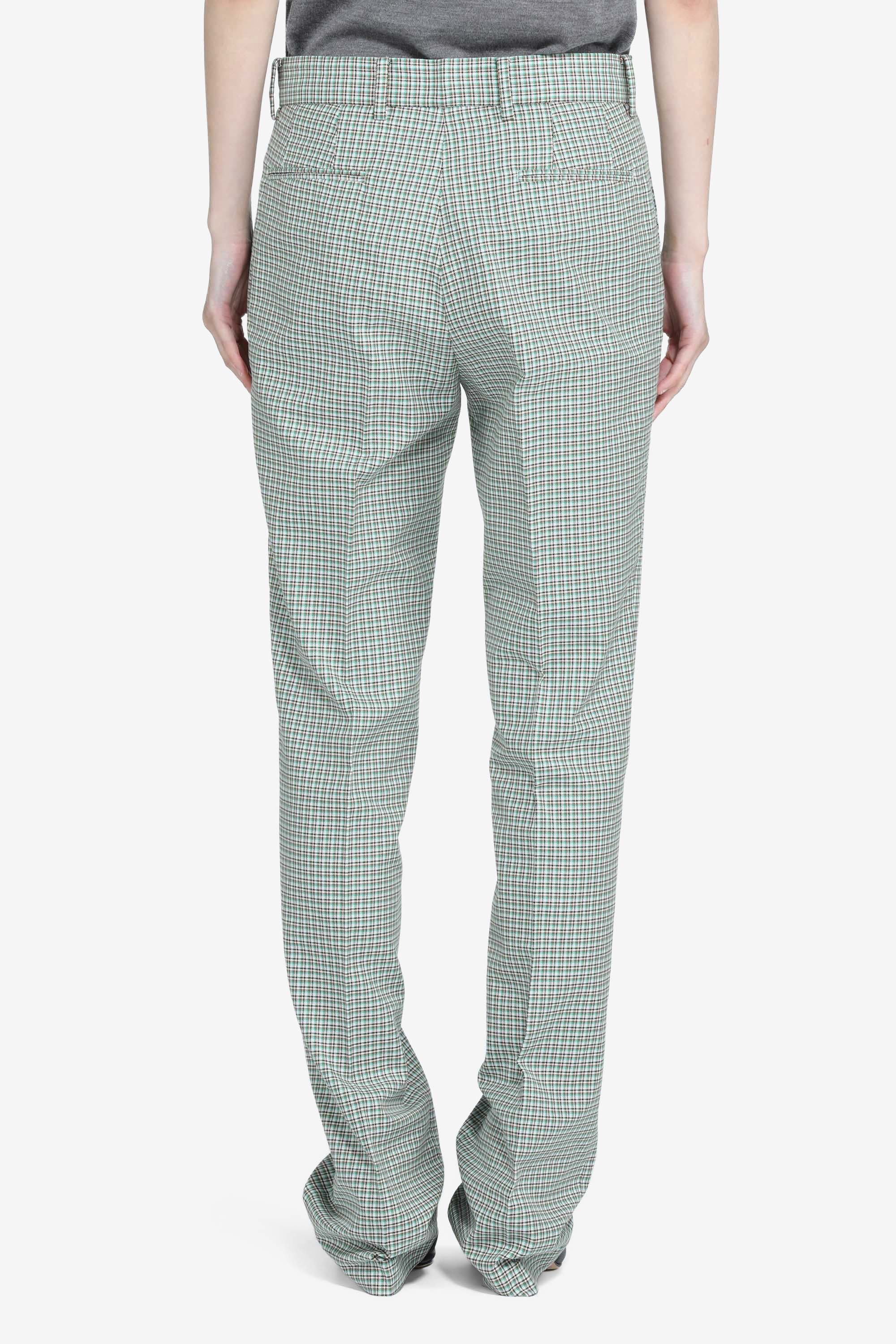 Pantalone dritto con stampa a quadretti - Image 3