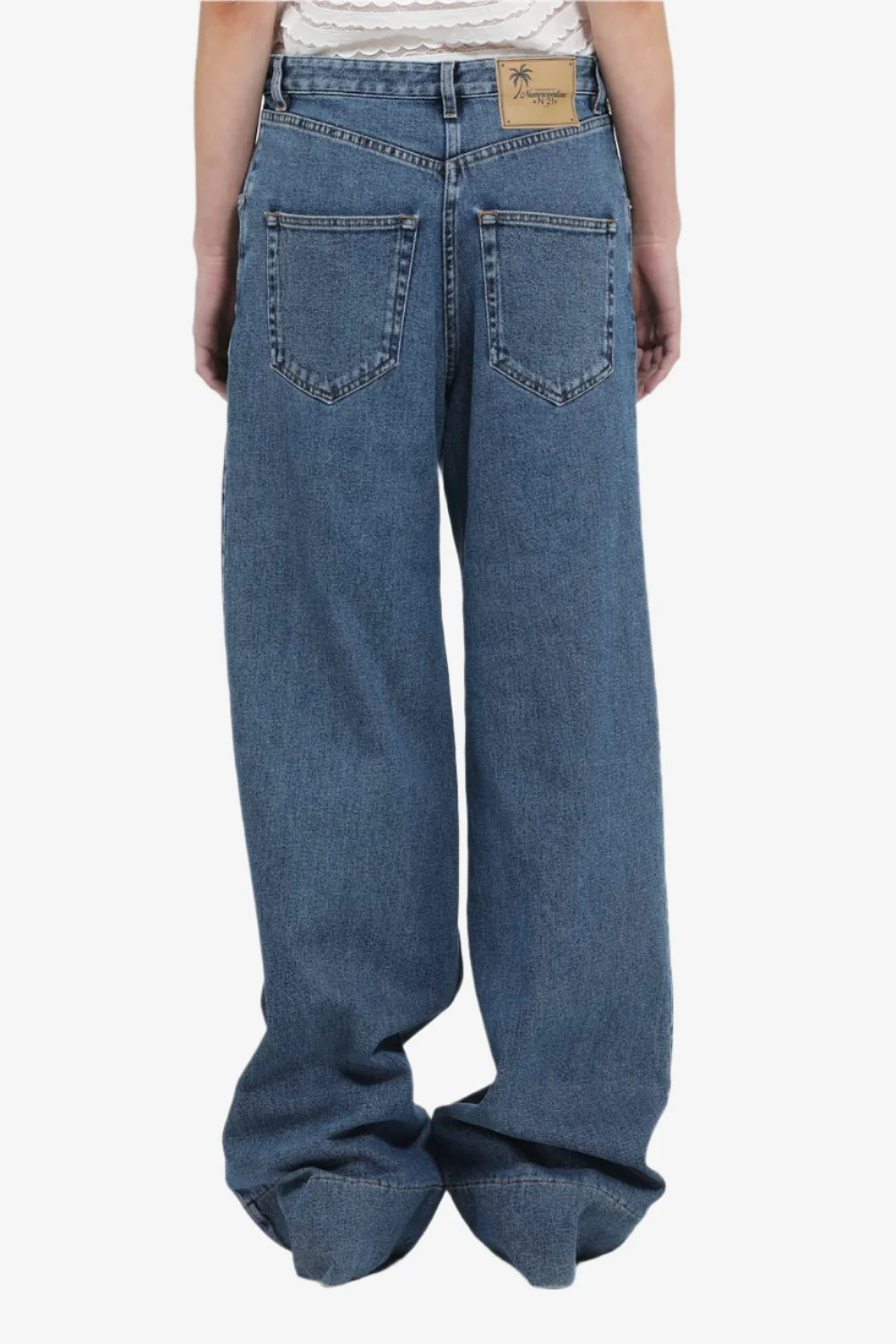 Pantalone in denim relaxed fit - Image 3