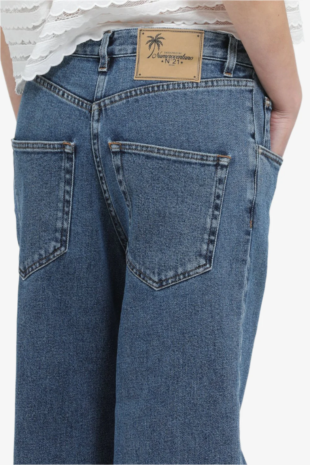 Pantalone in denim relaxed fit - Image 5