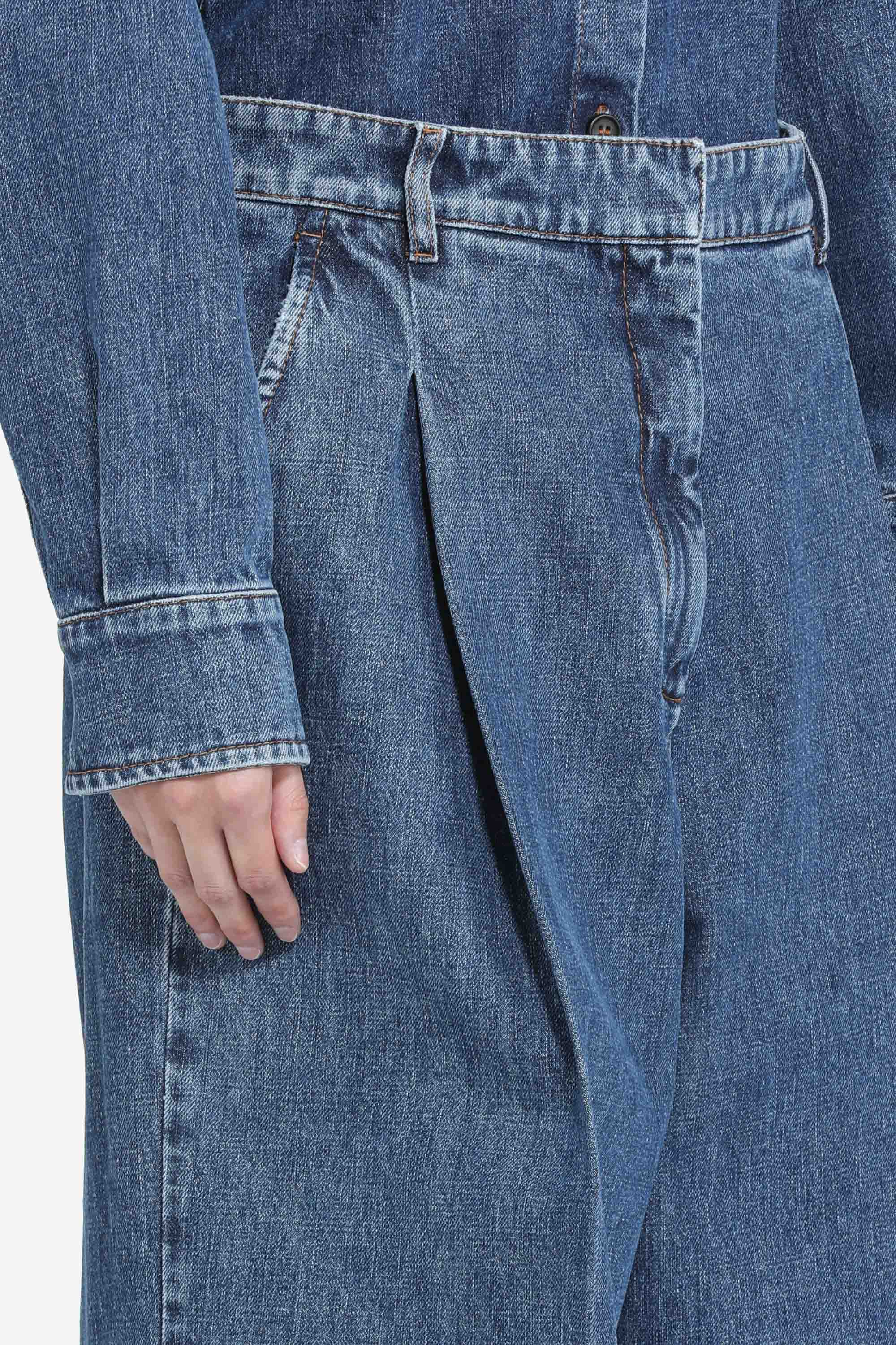 Pantalone palazzo in denim - Image 5