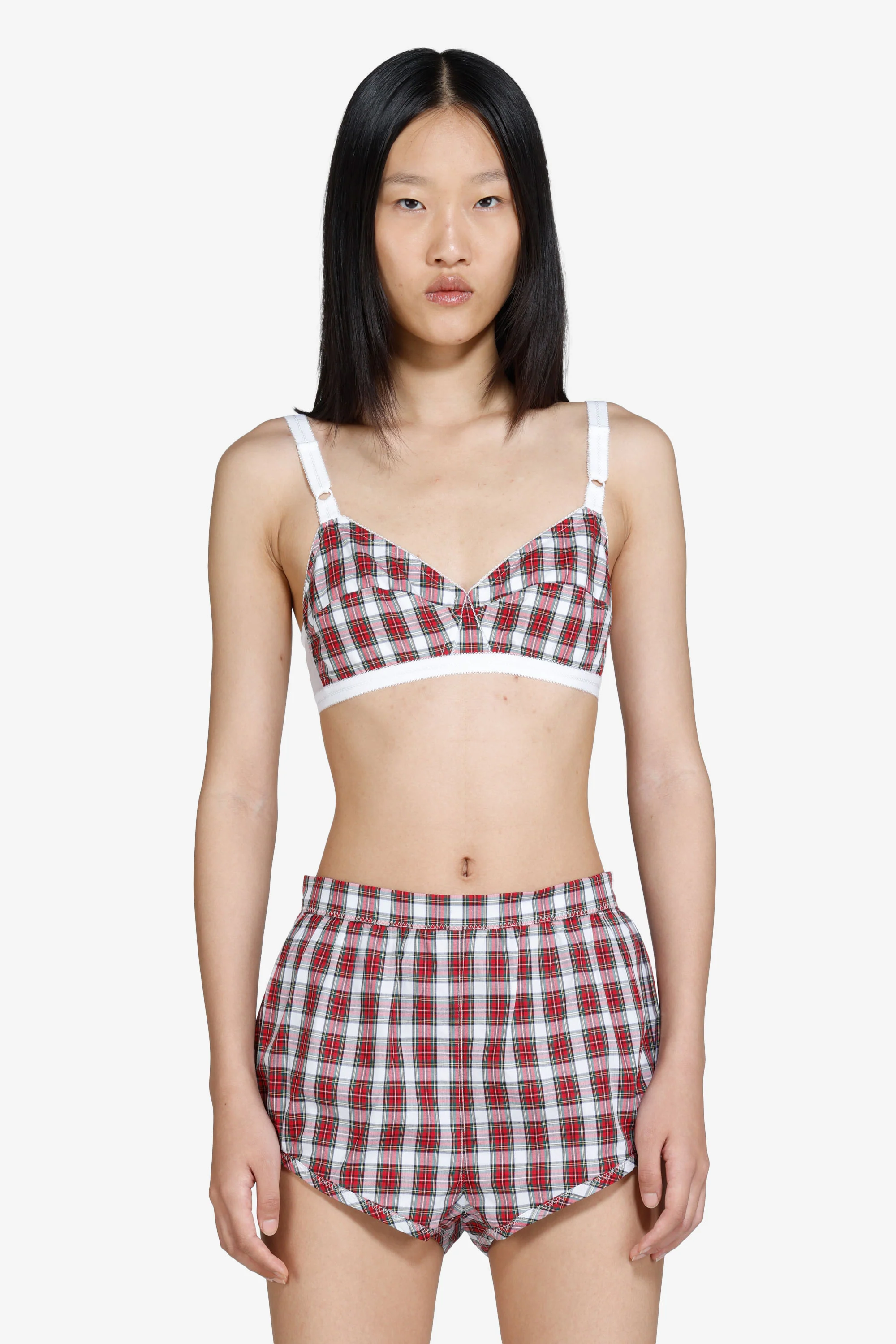 Reggiseno con stampa a quadretti