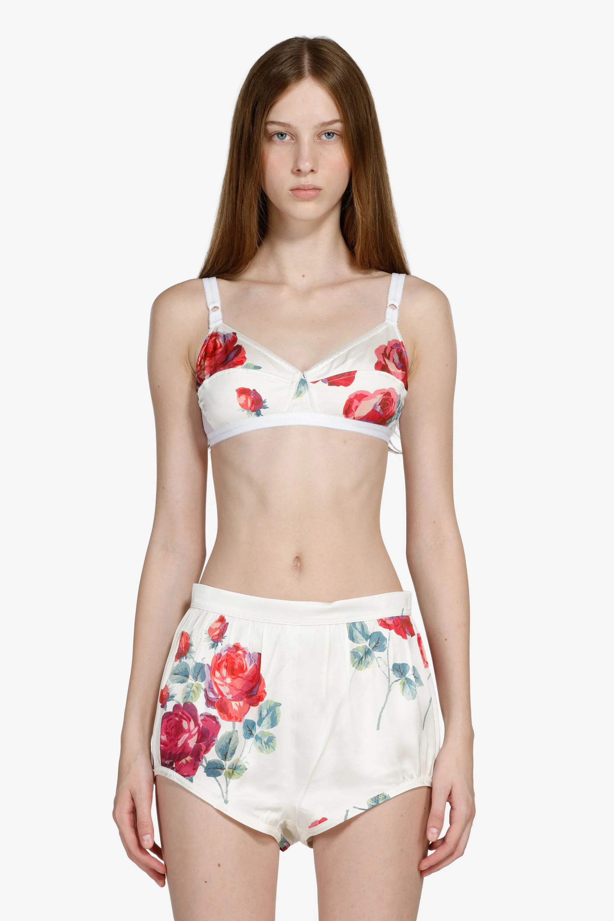 Reggiseno con stampa a rose
