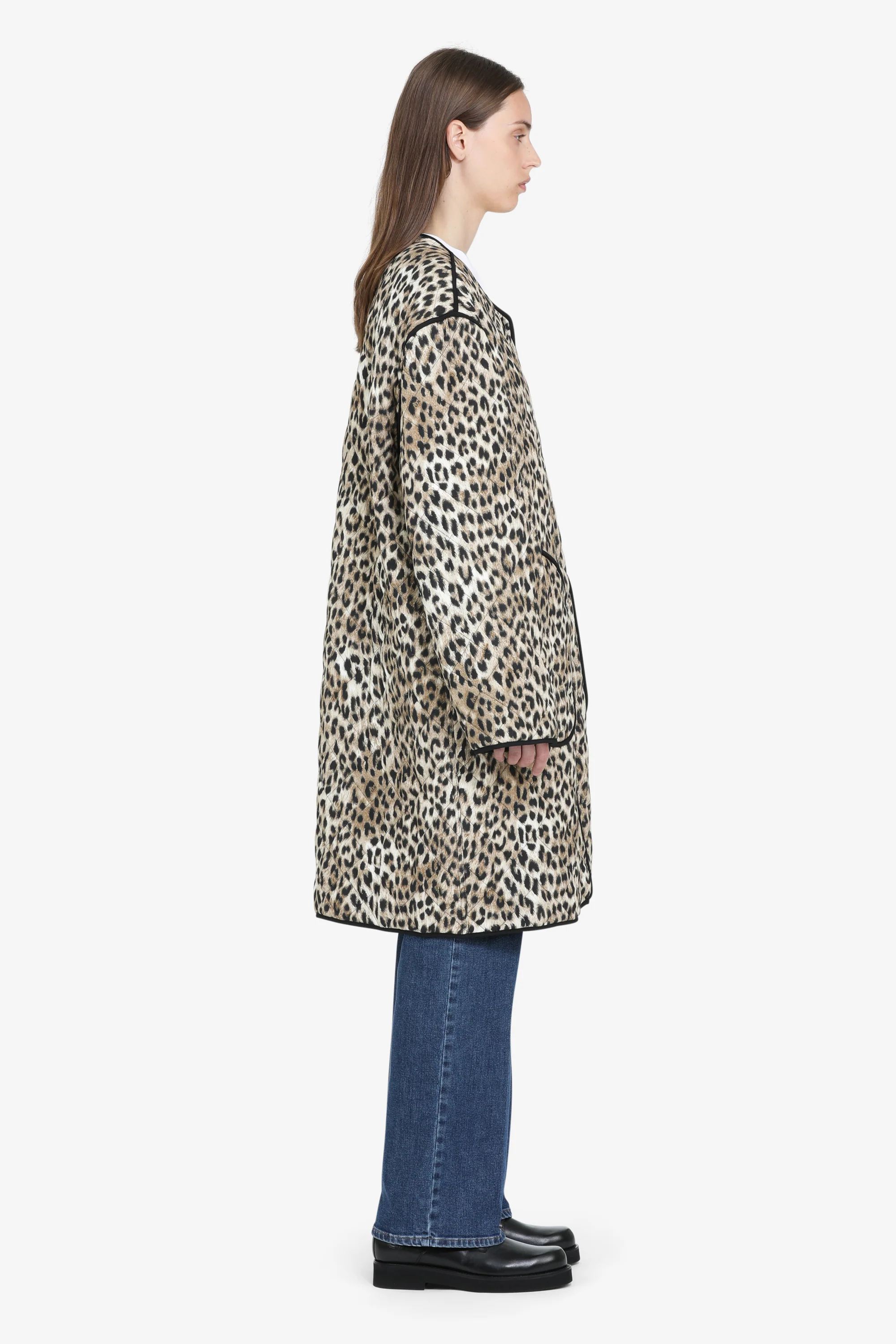 Soprabito trapuntato leopardato doubleface - Image 3