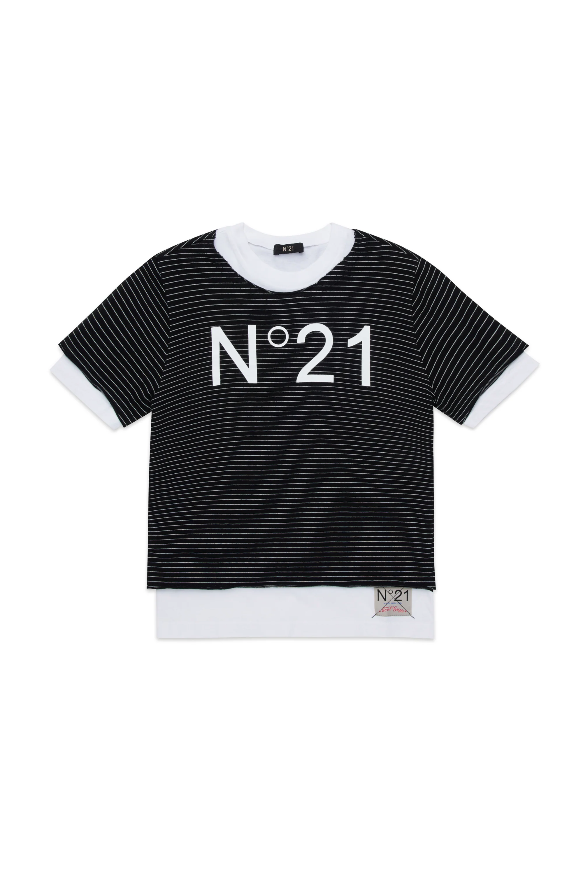 T-Shirt a righe con logo