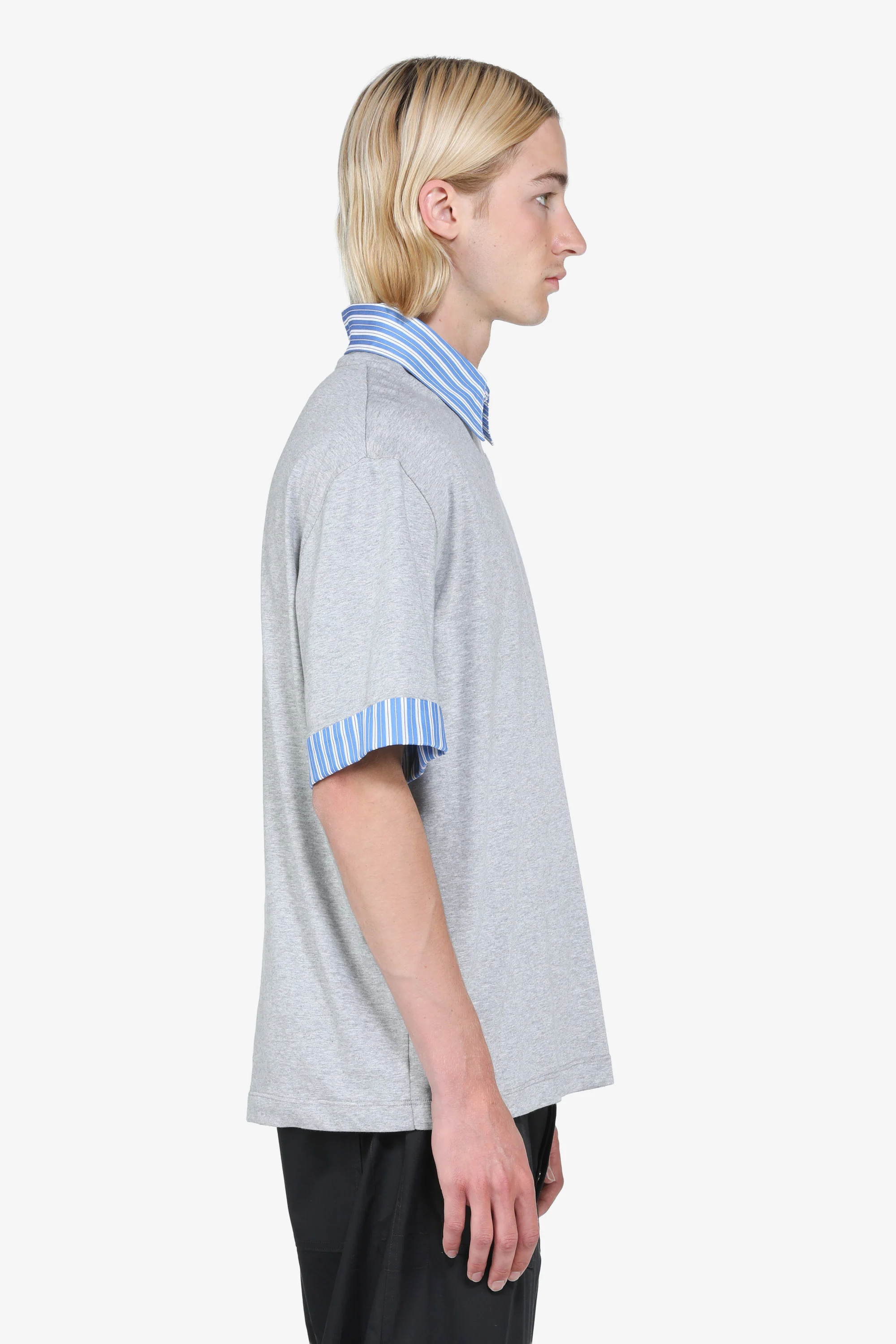 T-shirt maniche corte con colletto camicia - Image 4