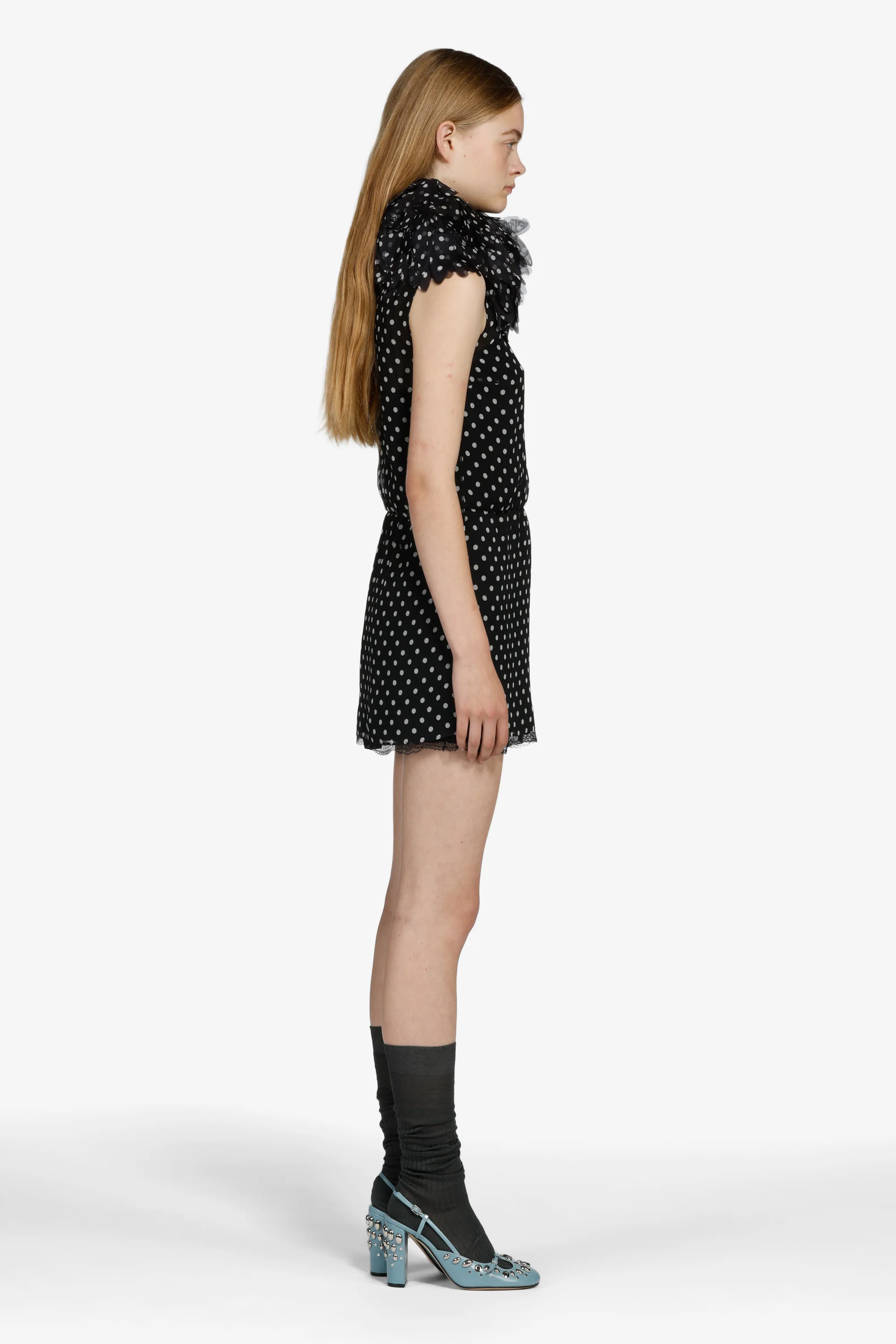 Vestito corto a pois - Image 3